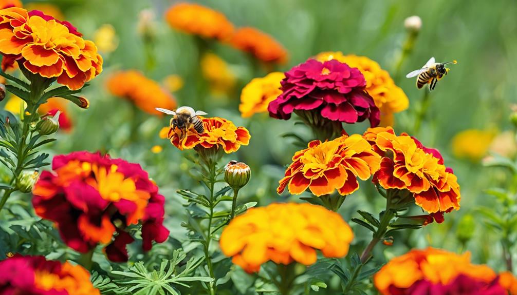 beautiful flowers attract bees